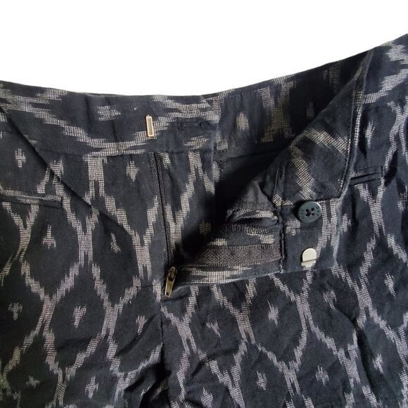 Gap Ikat black gray white canvas shorts sz 2 - Picture 7 of 15